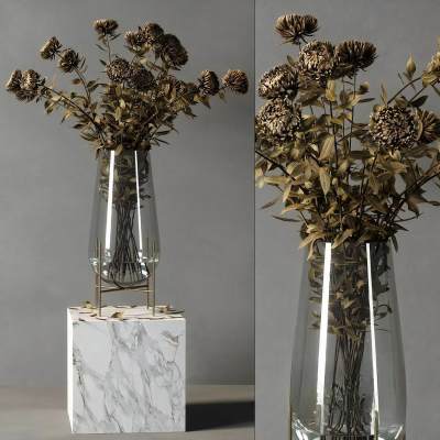 现代玻璃花瓶花艺 花卉装饰品